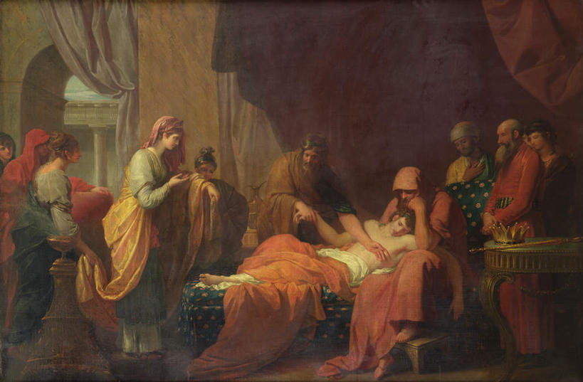 西方人,裸体,无人,家,站,躺,横图,室内,白天,正面,绘画,窗帘,床,油画,欧洲,欧洲人,撑,服装,艺术,装饰,头巾,房屋,墙,屋子,床单,许多人,古典,注视,文化,被子,楼房,墙壁,墙面,住宅,衣服,帘子,工艺品,观察,看,品味,站着,一群人,遮阳,服饰,单人床,观看,华丽,修饰,美术,死亡,点缀,察看,撑着,高雅,被单,救命,衣着,穿着,关注,美学,衬托,美观,雅致,雅观,殒命,灭亡,衣饰,赤身,挽救,拯救,救济,卧着,男人,男性,年轻男性,年轻女性,女人,女性,中年男性,白种人,躺着,卧,站立,彩图,全身,传统服装,房子