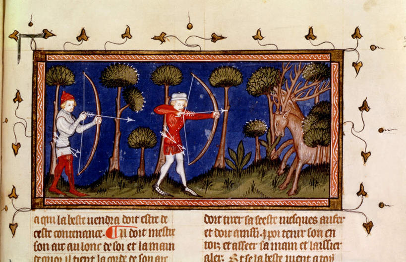 西方人,无人,两个人,站,横图,室内,白天,正面,民族服装,绘画,森林,树林,植物,哺乳动物,鹿,野生动物,油画,欧洲,欧洲人,握,服装,艺术,英文,标志,文字,字符,字母,古典,拿,拿着,注视,文化,标识,箭头,树,树木,衣服,绿色,自然,动物,工艺品,观察,看,品味,站着,武器,可爱,战争,握着,服饰,活泼,生长,成长,观看,英文字母,美术,察看,高雅,衣着,穿着,关注,兵器,狩猎,打猎,美学,远程,冷兵器,簇,矢,衣饰,男人,男性,中年男性,白种人,站立,彩图,全身,传统服装,民俗服