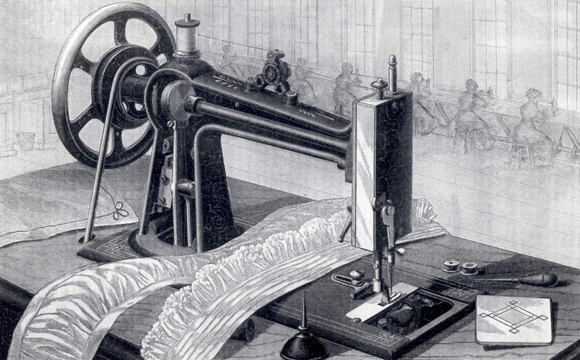 无人,横图,俯视,黑白,室内,白天,绘画,机器,金属制品,油画,花纹,艺术,编织,金属,布,图案,线,古典,布纹,文化,缝纫机,一个,工艺品,品味,机械,单个,布匹,美术,高雅,美学,高角度拍摄