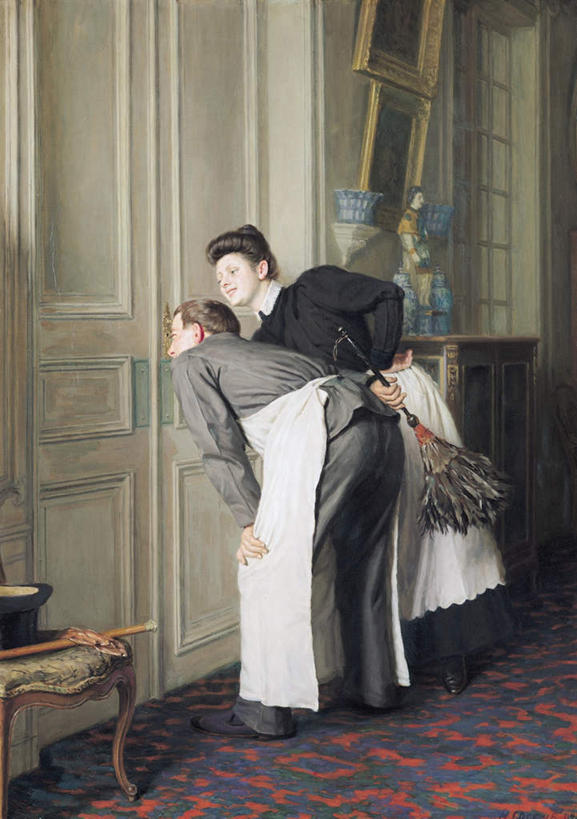 西方人,无人,两个人,家,站,竖图,室内,白天,民族服装,绘画,安全,门,油画,欧洲,欧洲人,弯腰,服装,艺术,房屋,墙,屋子,防护,古典,注视,文化,楼房,墙壁,墙面,住宅,锁,背面,衣服,工艺品,门框,观察,看,品味,站着,服饰,观看,保护,美术,察看,高雅,衣着,穿着,关注,保险,私密,偷窥,佣人,美学,保全,周全,安稳,安定,防盗,弯身,窃看,窃视,仆人,衣饰,家丁,仆役,西崽,平安,男人,男性,女人,女性,中年男性,中年女性,白种人,站立,彩图,全身,传统服装,民俗服,房子