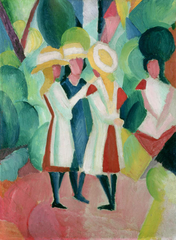 西方人,背部,无人,三个人,伙伴,朋友,站,竖图,室内,白天,正面,绘画,友谊,植物,道路,路,帽子,油画,欧洲,欧洲人,服装,艺术,小路,交通,古典,注视,休闲装,文化,树,树木,衣服,绿色,自然,遮阳帽,工艺品,观察,看,品味,站着,休闲,休闲服,服饰,生长,成长,观看,美术,察看,高雅,关注,美学,三顶,友情,年轻女性,女人,女性,白种人,站立,彩图,全身