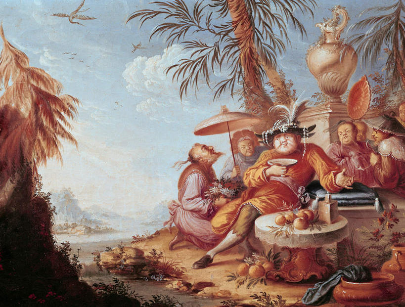 西方人,无人,坐,吃,横图,室内,白天,正面,民族服装,聚会,绘画,植物,油画,欧洲,欧洲人,握,服装,艺术,云,云朵,野餐,许多人,古典,拿,云彩,拿着,注视,文化,树,树木,衣服,蓝色,绿色,白云,蓝天,天空,自然,工艺品,天,观察,看,品味,一群人,握着,服饰,生长,晴朗,成长,观看,美术,察看,高雅,衣着,穿着,关注,佣人,美学,野炊,仆人,衣饰,家丁,仆役,西崽,男人,男性,中年男性,白种人,晴空,嚼,食,坐着,彩图,全身,传统服装,民俗服