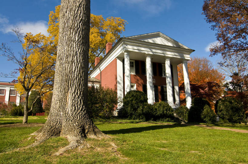 无人,学校,教学楼,家,横图,室外,白天,仰视,旅游,度假,草地,草坪,植物,标志建筑,城市,地标,建筑,美国,一排,整齐,柱子,房屋,屋子,娱乐,建设,校园,楼房,住宅,草,树,树木,排列,蓝色,绿色,蓝天,天空,自然,天,享受,休闲,教室,旅游胜地,放松,生长,晴朗,成长,北美,北美洲,队列,美洲,万里无云,北亚美利加洲,亚美利加洲,肯塔基,肯塔基州,青草之州,莱克星顿,雷克星敦,列克星敦,晴空,晴空万里,彩图,低角度拍摄,房子,教学大楼