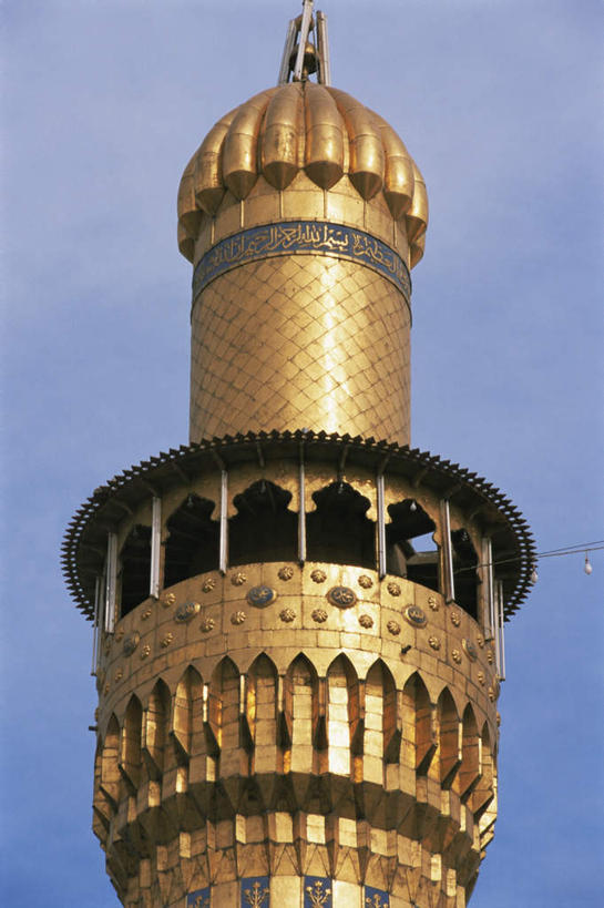 无人,竖图,室外,白天,仰视,旅游,度假,标志建筑,地标,建筑,伊拉克,亚洲,阴影,节日,装饰,光线,影子,云,云朵,尖顶,首都,云彩,文化,娱乐,建设,蓝色,白云,蓝天,天空,阳光,天,祈祷,享受,休闲,健康,旅游胜地,放松,许愿,宗教,信仰,晴朗,纪念,华丽,修饰,祈求,点缀,伊斯兰教,清真寺,西亚,衬托,美观,雅致,雅观,伊拉克共和国,巴格达,平安,晴空,彩图,低角度拍摄