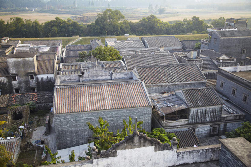 无人,家,农田,横图,俯视,室外,白天,度假,庄稼,农作物,美景,植物,城市风光,城市,中国,亚洲,阴影,破旧,光线,影子,房屋,屋子,景观,娱乐,楼房,住宅,树,树木,绿色,阳光,自然,享受,休闲,景色,放松,生长,成长,东亚,广东,广东省,中华人民共和国,华南地区,粤,开平,彩图,高角度拍摄,耕地,庄稼田,房子