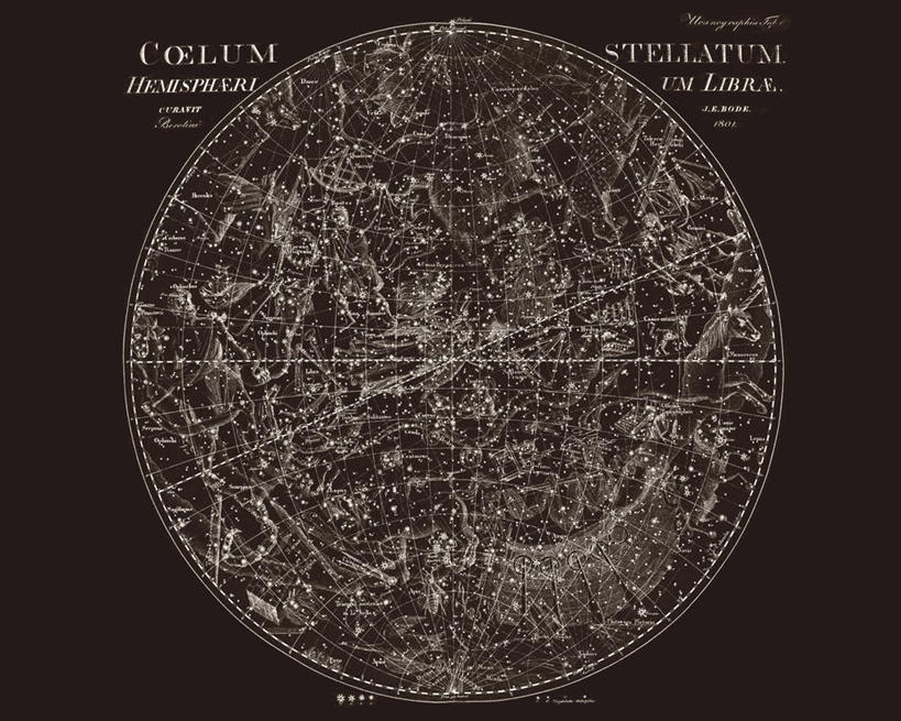 无人,横图,黑白,地图,科学,星星,摄影,星座,手艺,天文学,拉丁文,雕刻术