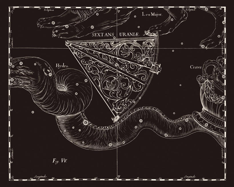 无人,横图,黑白,地图,科学,星星,摄影,星座,六分仪,手艺,天文学,拉丁文,雕刻术