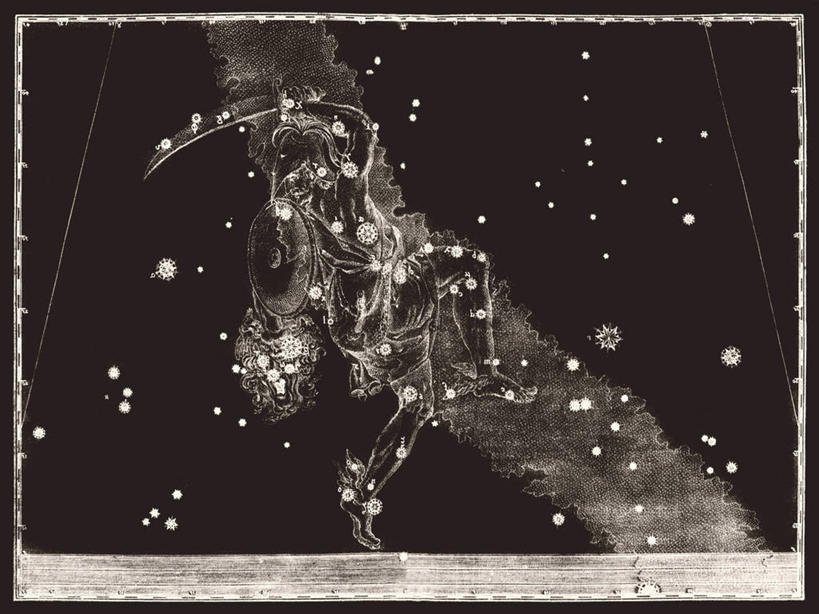 无人,横图,黑白,地图,科学,星星,摄影,星座,手艺,天文学,珀尔修斯,雕刻术