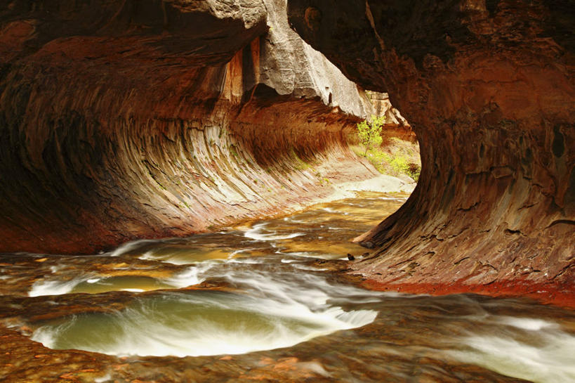 无人,横图,室外,白天,峡谷,美国,隧道,地形,小溪,地标建筑,摄影,岩层,犹他,地质学,岩石,彩图