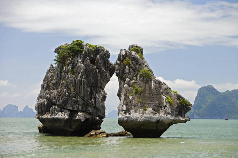无人,横图,室外,白天,海洋,越南,岛,地形,风景,地标建筑,摄影,下龙湾,彩图,旅行,北部湾