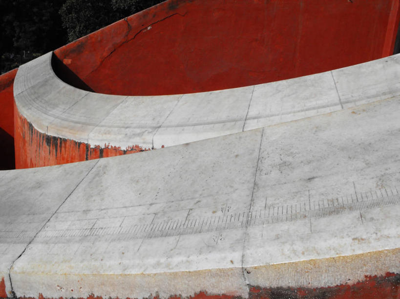 无人,天文台,横图,特写,建筑,印度,科学,数字,首都,摄影,测量工具,比例,日晷,天文学,曼塔天文台,新德里,彩图