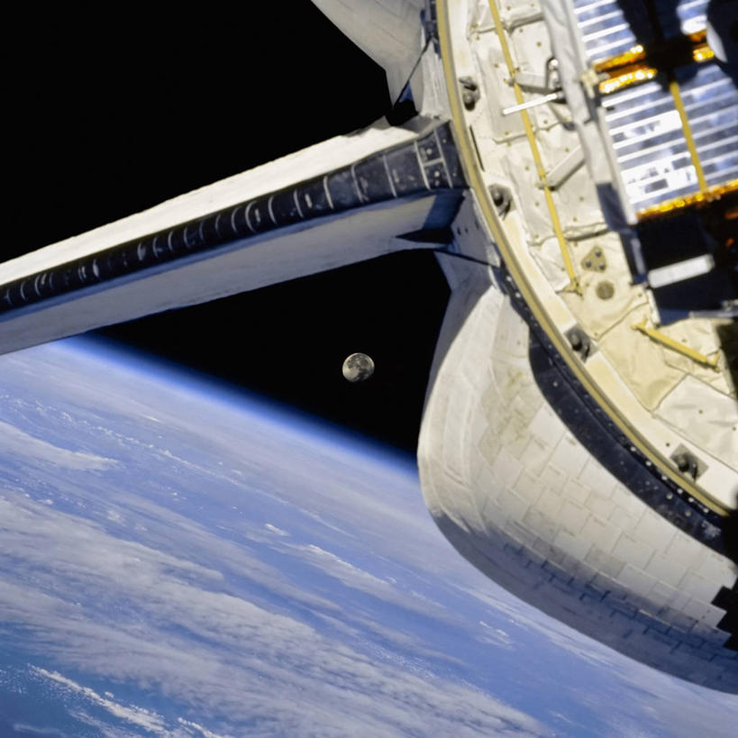 无人,方图,太空,地球,月亮,摄影,航天飞机,发现号,彩图,空间探索