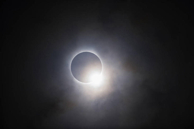 无人,横图,太阳,日食,月亮,云,摄影,天文学,日冕,食,彩图