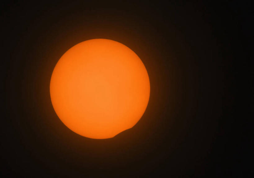 无人,横图,留白,太阳,日食,月亮,摄影,天文学,食,彩图