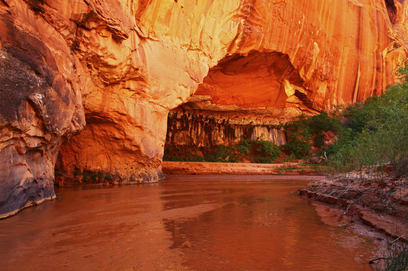 无人,横图,室外,白天,峡谷,美国,地形,小溪,摄影,犹他,地质学,大楼梯国家纪念碑,彩图