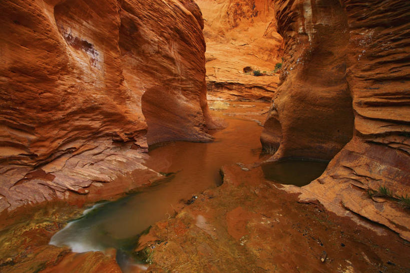 无人,横图,室外,白天,美国,地形,小溪,摄影,犹他,地质学,沙岩,大楼梯国家纪念碑,彩图