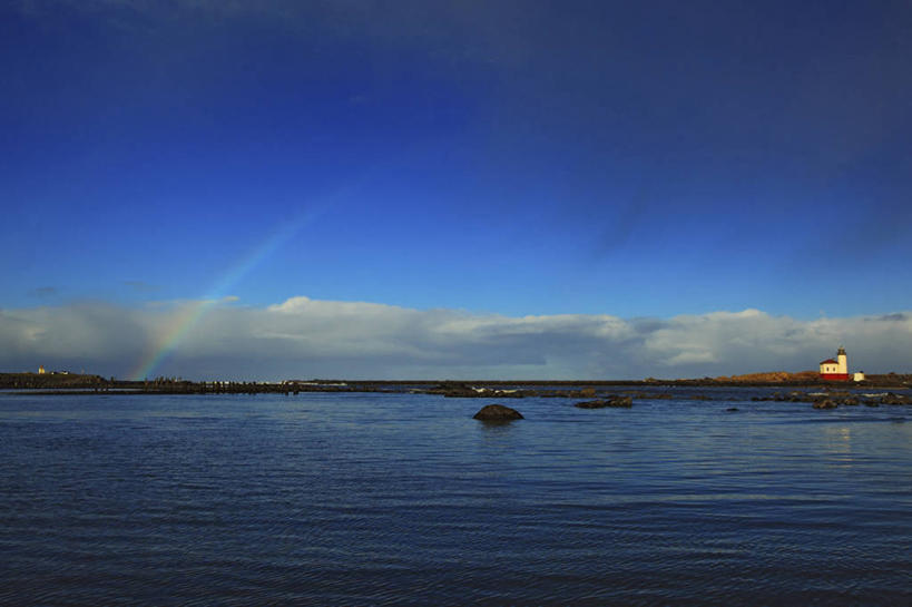 无人,横图,室外,白天,留白,彩虹,海洋,美国,天空,摄影,俄勒冈州,班顿,彩图,旅行