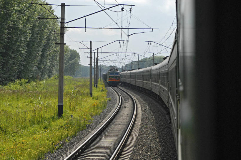 无人,横图,室外,白天,路,铁路,火车,俄罗斯,轨道,交通,铁轨,运输,摄影,西伯利亚,冒险,彩图,旅行,西伯利亚铁路