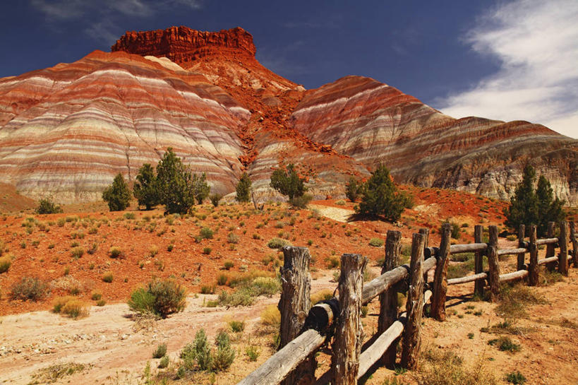 无人,横图,室外,白天,沙漠,条纹,红色,摄影,岩层,俄勒冈州,犹他,岩石,彩图