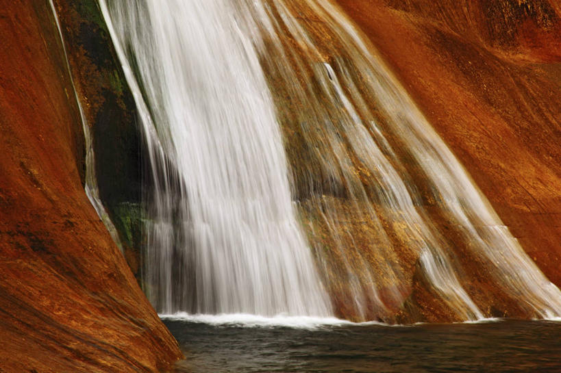 无人,横图,室外,白天,瀑布,沙漠,峡谷,悬崖,红色,摄影,绿洲,犹他,大楼梯国家纪念碑,死水,彩图