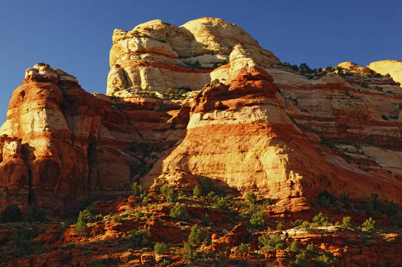 无人,横图,室外,白天,石头,日落,沙漠,摄影,岩层,犹他,大楼梯国家纪念碑,岩石,彩图