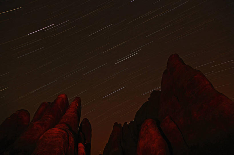 无人,横图,室外,夜晚,沙漠,星星,摄影,鳍,岩层,拱门国家公园,犹他,岩石,彩图