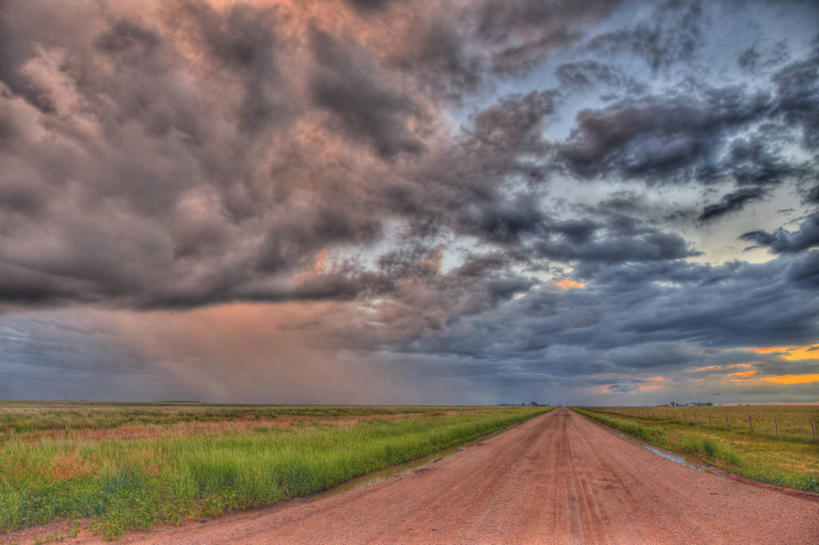 无人,横图,室外,草原,美景,日落,路,反射,科学,景观,自然,黄昏,平原,思考,景色,决定,摄影,自然风光,改变,科罗拉多州,雷雨,气象学,彩图,大平原