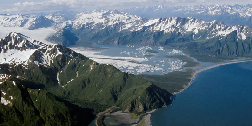 无人,公园,横图,俯视,航拍,室外,白天,冰山,湖,山,美国,宏伟,摄影,北美,北美洲,国家公园,鸟瞰,清新,美洲,纯净,阿拉斯加,阿拉斯加州,北亚美利加洲,亚美利加洲,最后的边疆,午夜阳光之地,基奈峡湾国家公园,基奈半岛,苏厄德,彩图,高角度拍摄,水污染,美利坚合众国,基奈