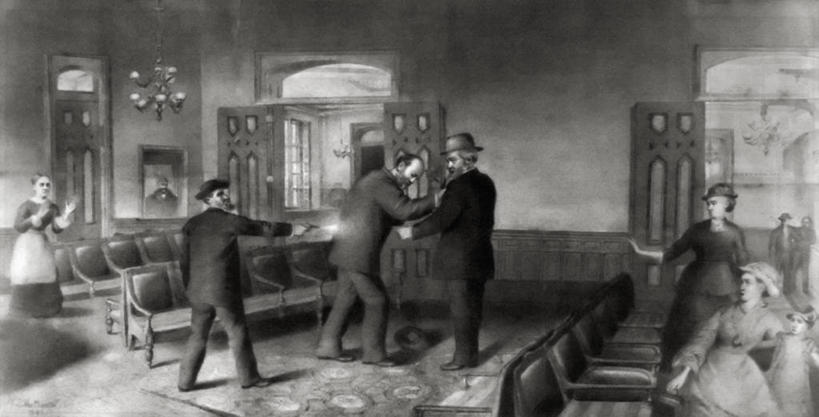 西方人,成年人,老年人,横图,黑白,室内,欧洲,欧洲人,历史,摄影,死亡,犯罪,总统,政治,国务卿,老年男性,白种人,雕刻术