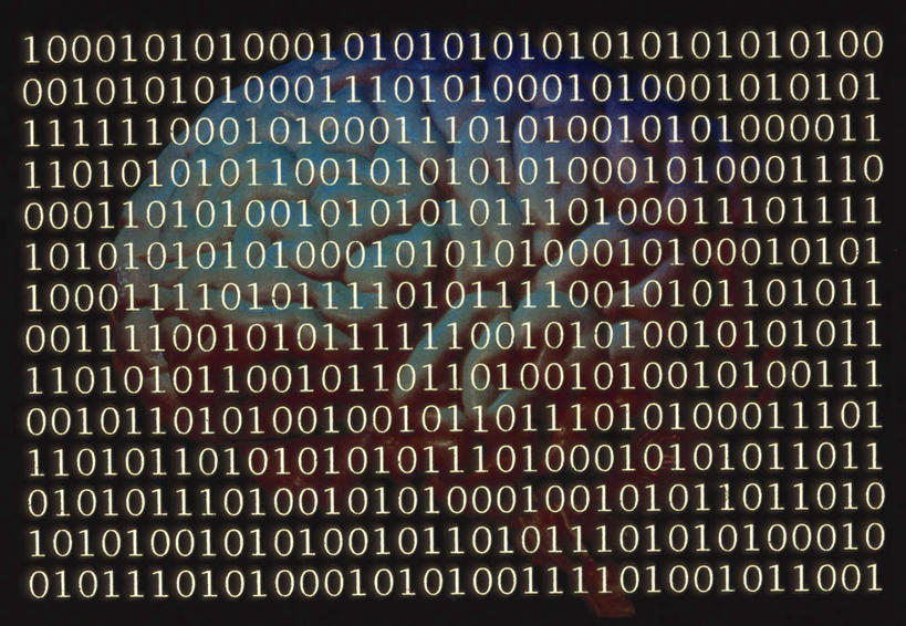 无人,横图,室内,特写,白天,正面,智慧,重复,技术,数码,科技,大脑,二进制,标志,数字,文字,字符,标识,阿拉伯数字,器官,沟壑,小脑,脑干,大脑皮层,端脑,沟,灰质,回,间脑,计算机系统,数制,聪慧,聪明,反复,伶俐,彩图