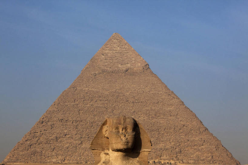 无人,横图,室外,白天,正面,旅游,度假,石头,名胜古迹,地标,非洲,埃及,遗迹,三角形,石子,古迹,历史,文物,娱乐,古建筑,蓝色,蓝天,天空,天,享受,休闲,旅游胜地,金字塔,放松,陵墓,古埃及,狮身人面像,古文明,北非,古代七大奇迹,阿拉伯埃及共和国,金字塔之国,棉花之国,方锥形,阿非利加洲,斯芬克斯,石块,岩石,彩图,标志性建筑