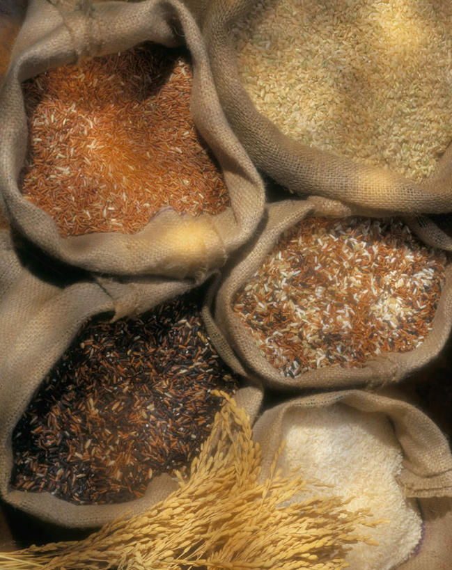 无人,竖图,俯视,室内,特写,白天,袋子,一堆,一排,许多,阴影,堆叠,堆积,整齐,反射,影子,谷类,谷物,水稻,米,很多,麻袋,稻,大米,排列,黄色,容器,储藏,堆,储存,队列,彩图,高角度拍摄,贮存