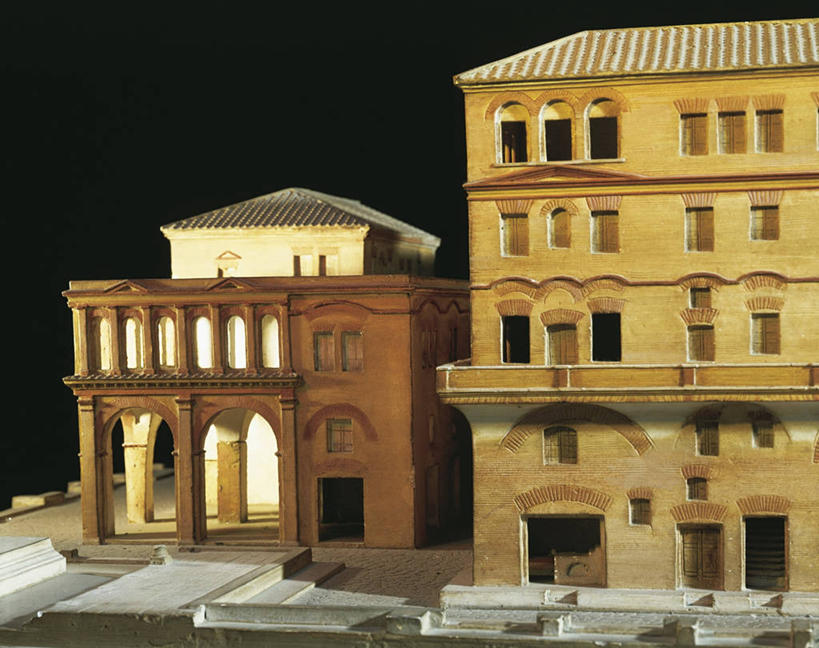 无人,横图,别墅,建筑,意大利,黑色背景,塑胶,房屋,首都,模型,摄影,照亮,古典风格,拉奇奥,建筑模型,彩图,影棚拍摄