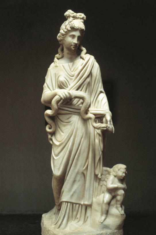 无人,竖图,正面,雕塑,神话,蛇,雕像,大理石,历史,摄影,宗教,小天使,女神,宽外袍,古希腊,古代文明,美术工艺,发型,彩图,影棚拍摄,过去