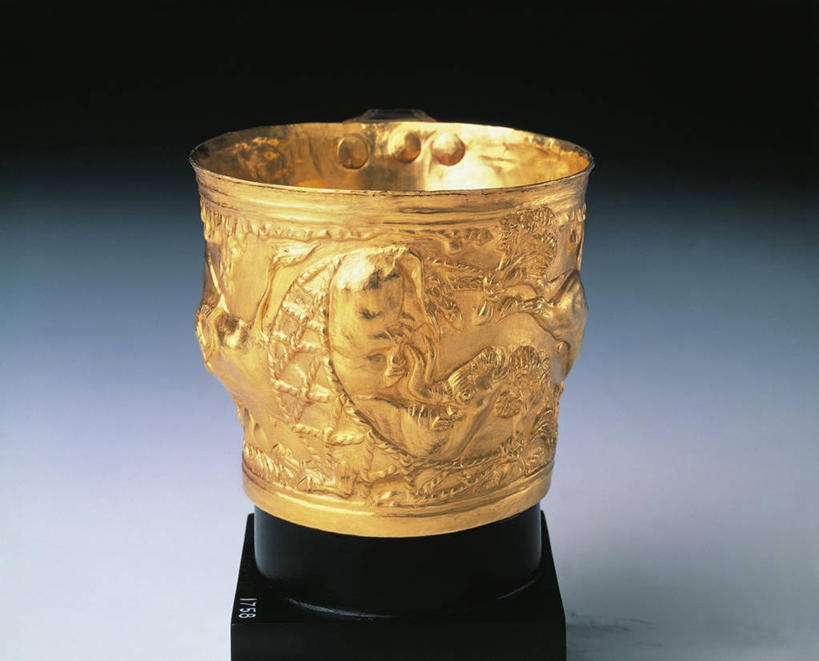 无人,横图,牛,金属,黄金,一个,碗,摄影,单个,美术工艺,彩图,影棚拍摄,减轻