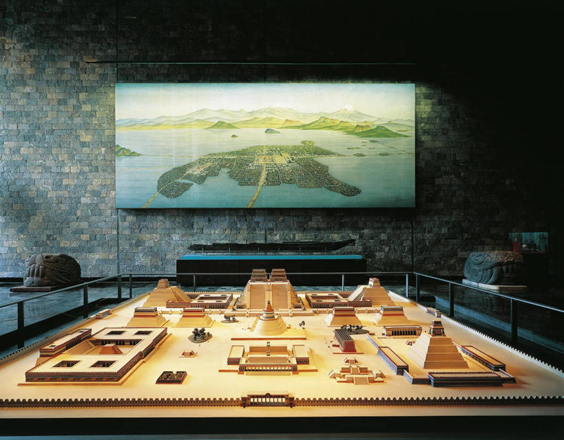 无人,博物馆,横图,室内,建筑,墨西哥,首都,摄影,人造,拉丁美洲,墨西哥城,古代文明,彩图,阿兹特克文明,过去