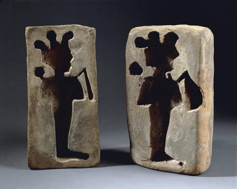 无人,横图,特写,雕塑,埃及,灰色背景,历史,古代,两个,灰色,摄影,宗教,中东,古埃及文明,古代文明,美术工艺,阿拜多斯,彩图,影棚拍摄,传统文化,塑造,过去