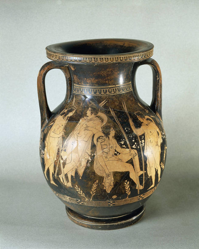 无人,竖图,讨论,花瓶,蓝色背景,标志,长袍,符号,标识,古代,一个,陶器,摄影,单个,手艺,矛,性别符号,古希腊,古代文明,美术工艺,说话,彩图,影棚拍摄,传统服装,男性符号