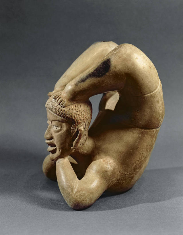 无人,竖图,特写,蓝色背景,标志,符号,陶瓷制品,标识,古代,一个,摄影,单个,弹性,性别符号,古代文明,墨西哥文化,美术工艺,彩图,影棚拍摄,男性符号