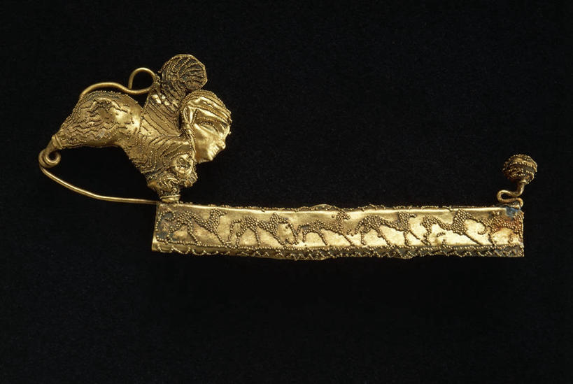 无人,横图,正面,珠宝,意大利,黑色背景,历史,古代,一个,摄影,单个,胸针,水蛭,古代文明,美术工艺,彩图,影棚拍摄,拟人,过去