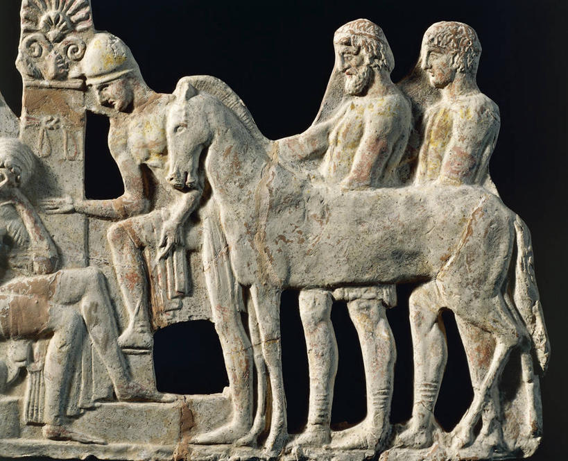 裸体,无人,站,坐,横图,特写,侧面,马,雕塑,黑色背景,标志,符号,历史,标识,一个,摄影,单个,安慰,考古学,文学,性别符号,古希腊,悲痛,美术工艺,彩图,影棚拍摄,男性符号,过去