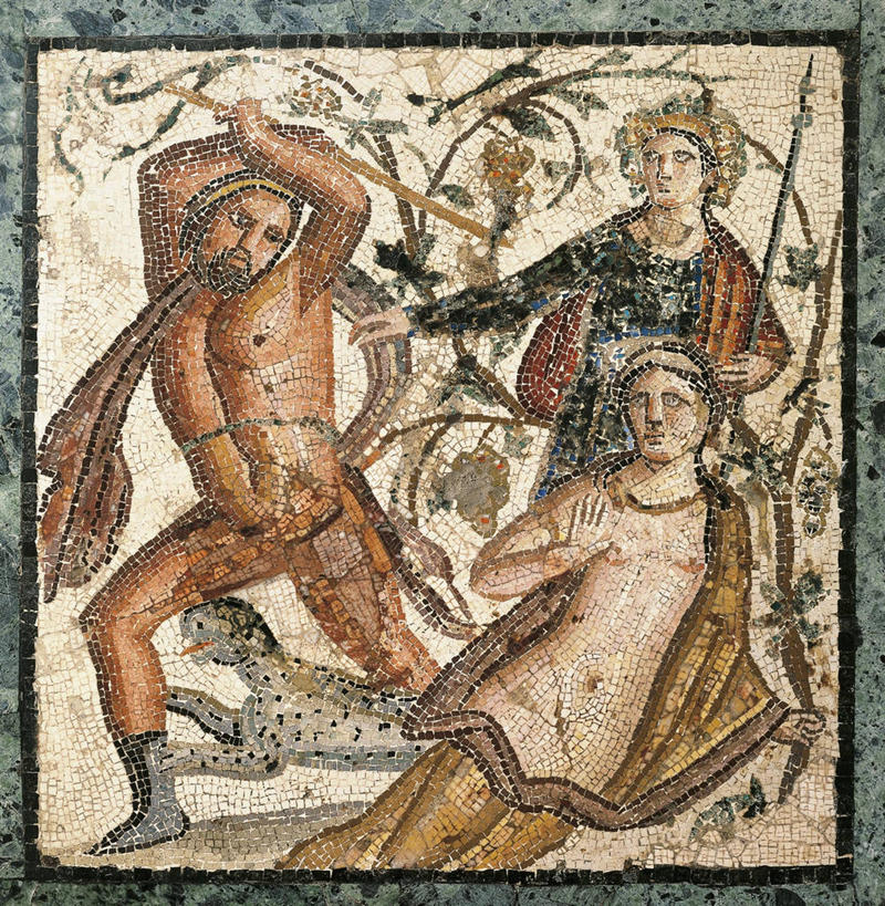 成年人,裸体,三个人,站,举,竖图,室外,白天,花纹,神话,图案,裸露,古罗马,摄影,剑,痛苦,手艺,裸,处罚,古代文明,美术工艺,男人,女人,彩图