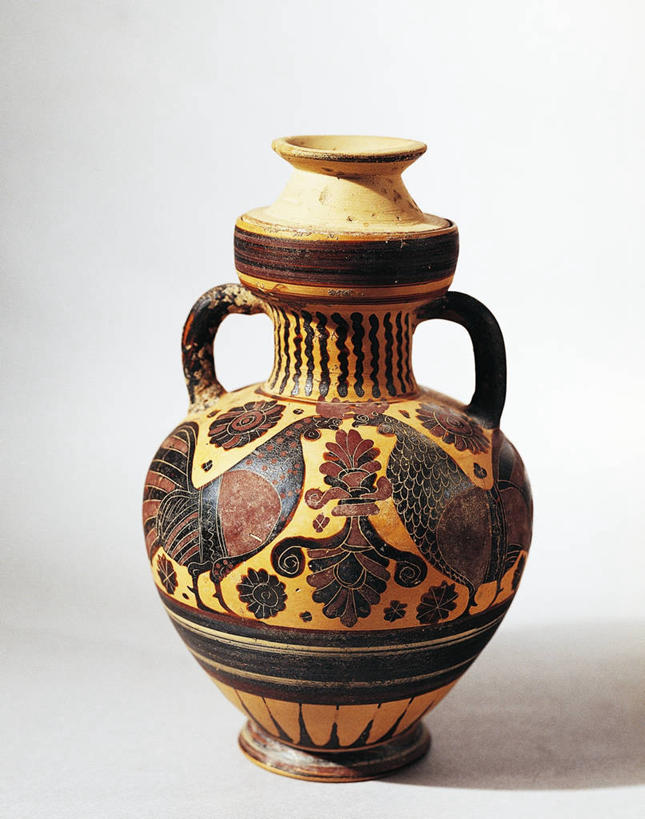 无人,竖图,灰色背景,陶瓷制品,一个,灰色,摄影,单个,手艺,古希腊,古代文明,美术工艺,公鸡,彩图,影棚拍摄,双耳罐