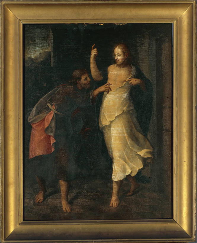 成年人,两个人,举,竖图,室外,绘画,油画,艺术,长袍,古典,文化,工艺品,靠,靠着,品味,手势,托,赤脚,摄影,宗教,美术,高雅,基督教,美学,圣汤姆斯,触摸,举起,举手,举着,向上举,向上伸,向上托,彩图,打手势