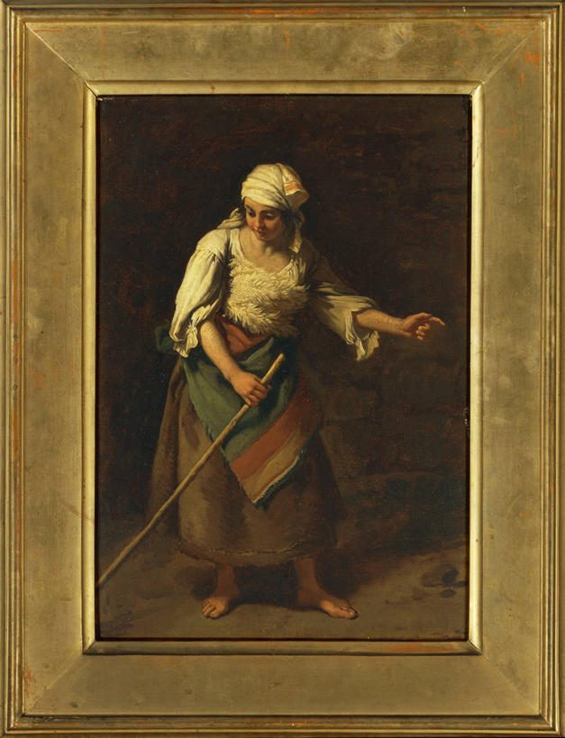 成年人,一个人,站,竖图,插画,室外,白天,数码,科技,相框,仅一个年轻女性,仅一个女性,仅一个人,阴影,网络,头巾,头饰,高光,几何,计算机图形,合成,图画,拿着,注视,休闲装,画,发饰,观察,看,手势,放松,摄影,观看,指导,电脑合成图,数码合成图,察看,优美,合成图,关注,漫画,18世纪,写实,具体,具象,完美,年轻女性,女人,女性,年轻人,彩图,传统服装,打手势,布面油画