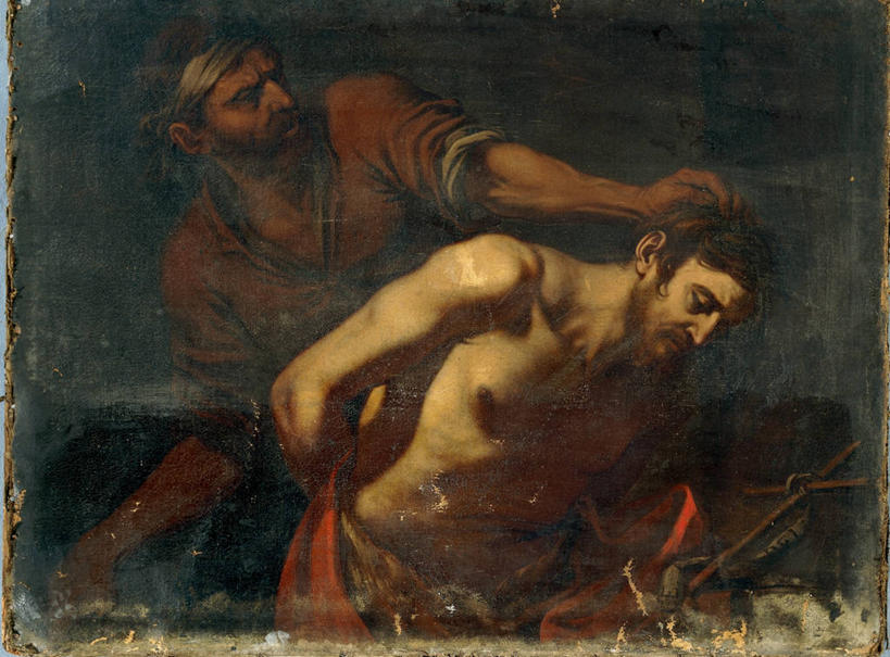 成年人,两个人,站,横图,插画,室外,白天,绘画,数码,科技,油画,对抗,阴影,艺术,冲突,网络,长袍,高光,几何,计算机图形,古典,合成,图画,拿着,历史,文化,裸露,画,工艺品,品味,摄影,美术,死亡,电脑合成图,数码合成图,权威,领导,高雅,合成图,痛苦,裸,进攻,漫画,处罚,写实,具体,具象,美学,悲哀,勇气,圣人,美术工艺,把握,半身,彩图,传统服装,殉道者,传统文化,过去,掌控,卡拉瓦乔