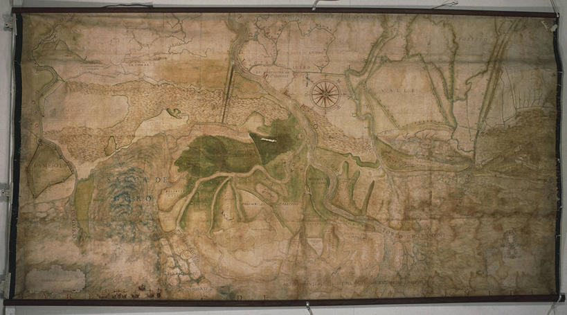 无人,横图,室外,特写,河流,地图,意大利,摄影,地貌,三角洲,自然地理,彩图,地图学