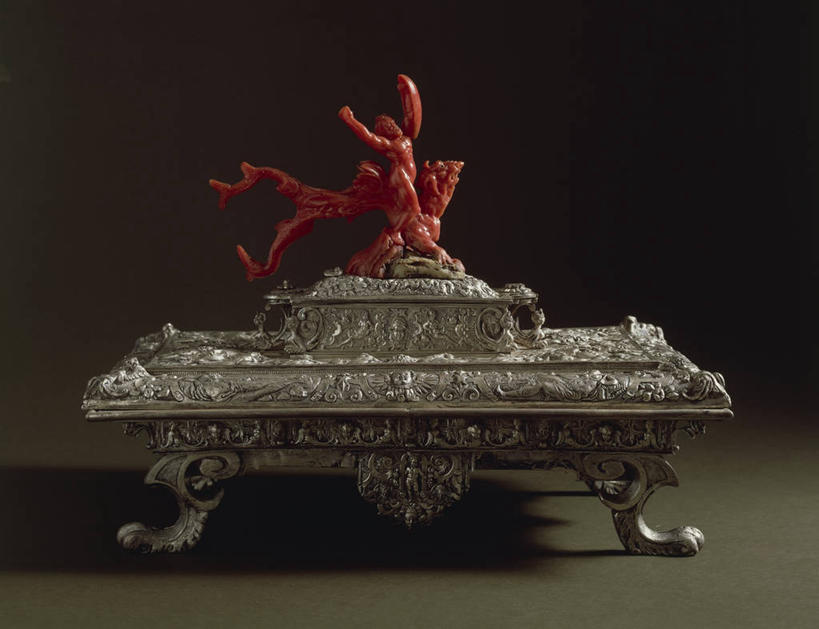 无人,横图,特写,雕塑,黑色背景,珊瑚,文艺复兴,历史,一个,摄影,单个,棺材,美术工艺,彩图,影棚拍摄