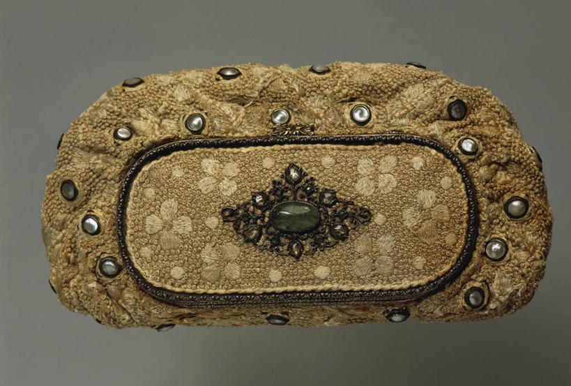 无人,横图,纺织品,刺绣,一个,摄影,单个,古董,零钱包,华贵,祖母绿,美术工艺,彩图,影棚拍摄