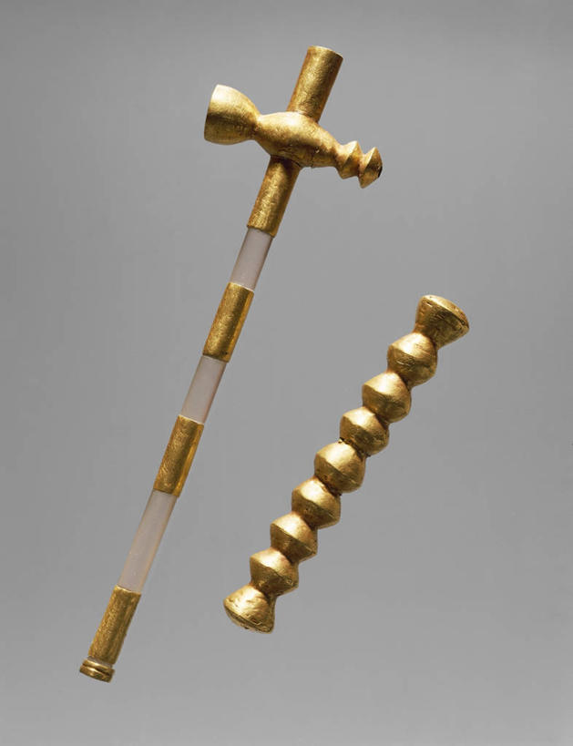 无人,横图,竖图,静物,保加利亚,米色背景,两个,摄影,古代文明,美术工艺,节杖,彩图,影棚拍摄